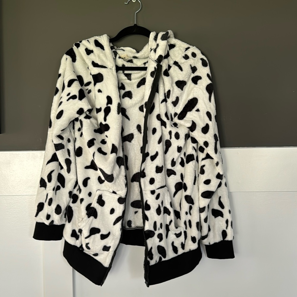 Dalmatian print hoodie